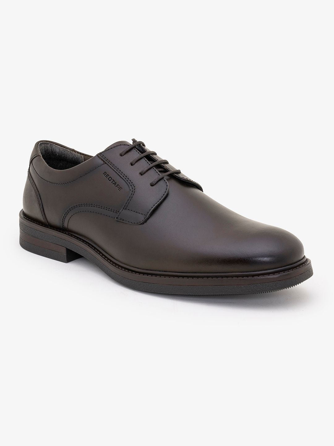 Red Tape Red Tape Men Leather Round Toe Lace-Ups Formal Derbys