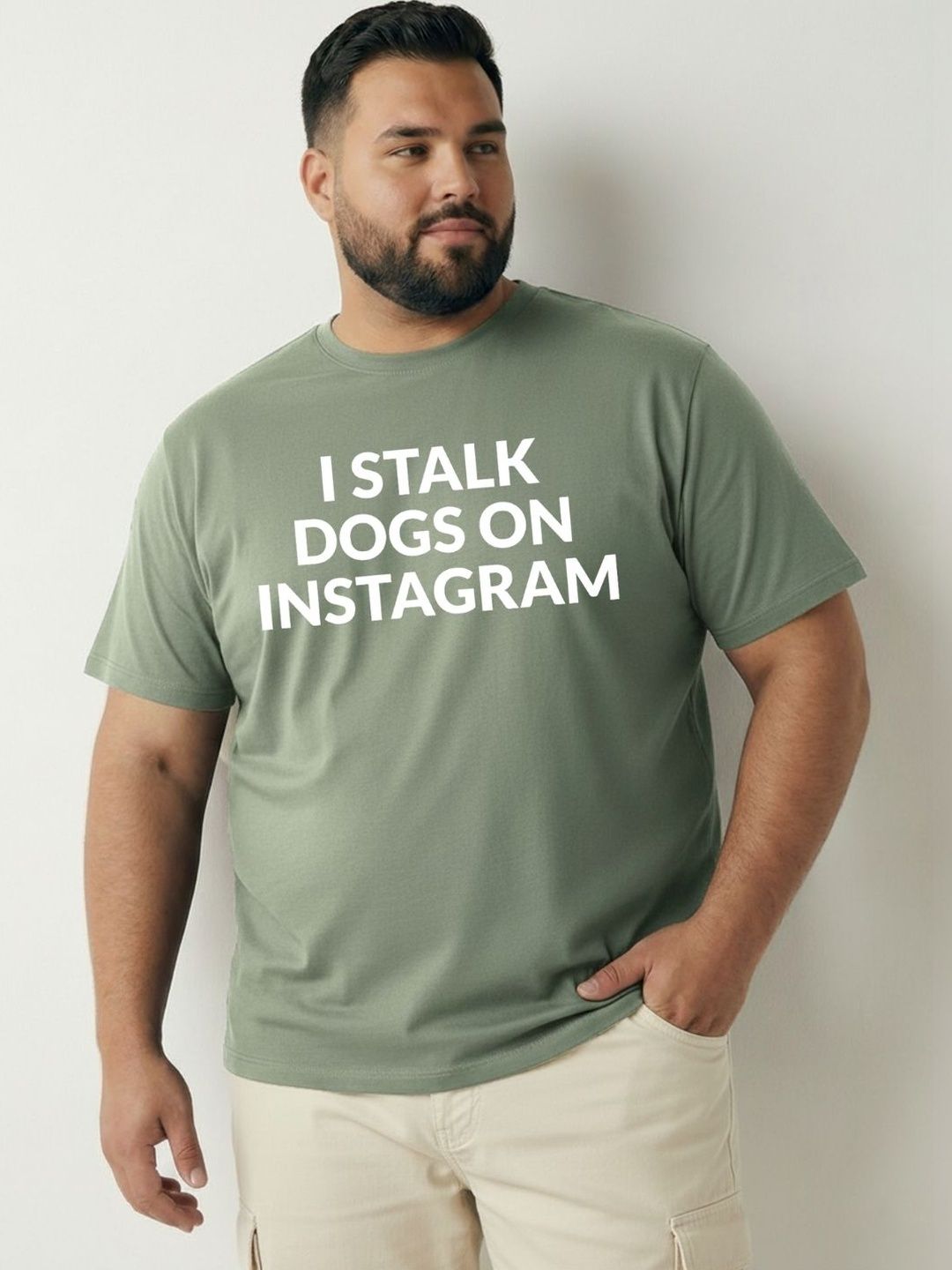 Toodle Plus Plus Size Men Typography Printed T-shirt