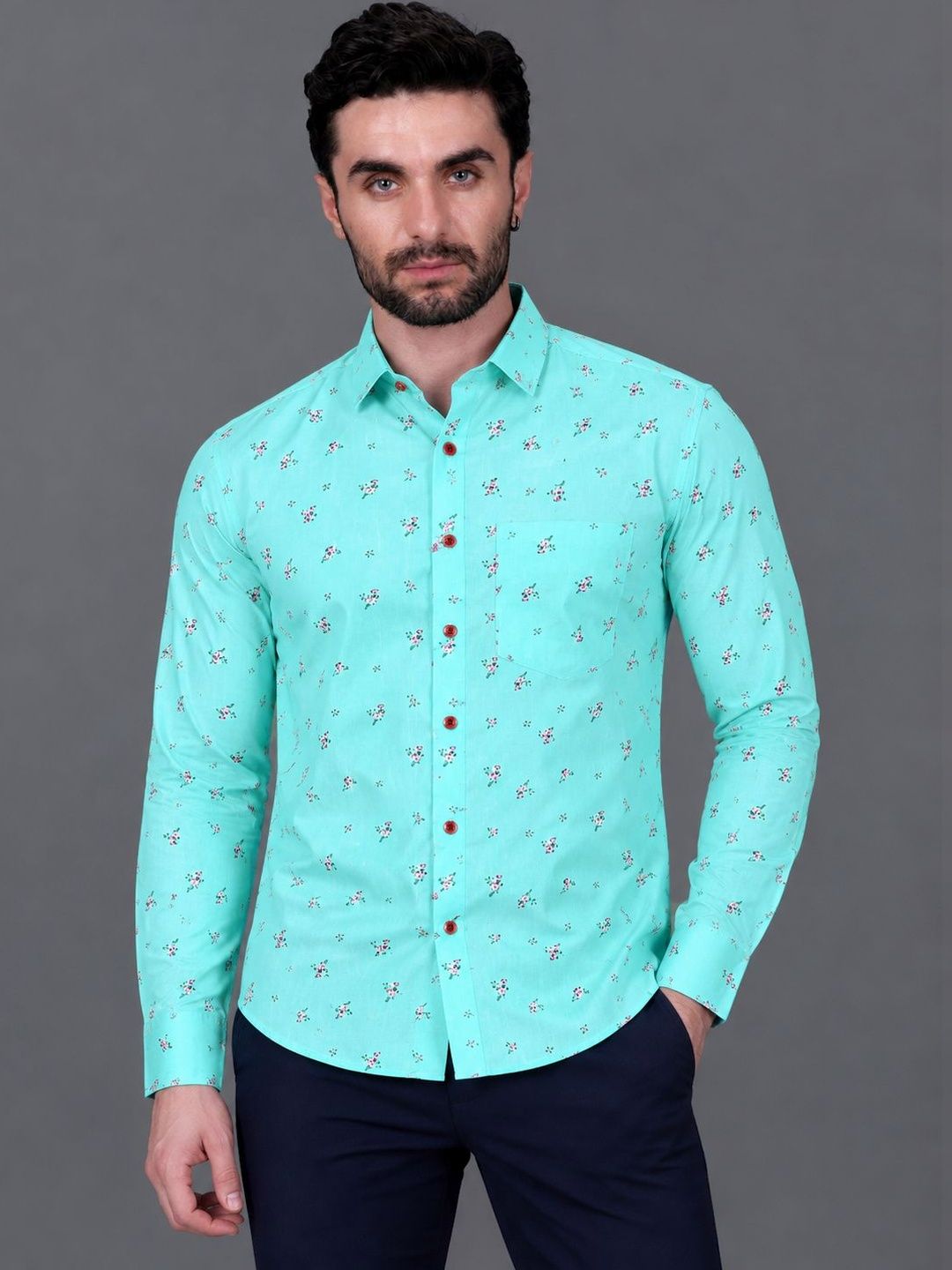 FRENCH CROWN Men Standard Floral Printed Casual Shirt