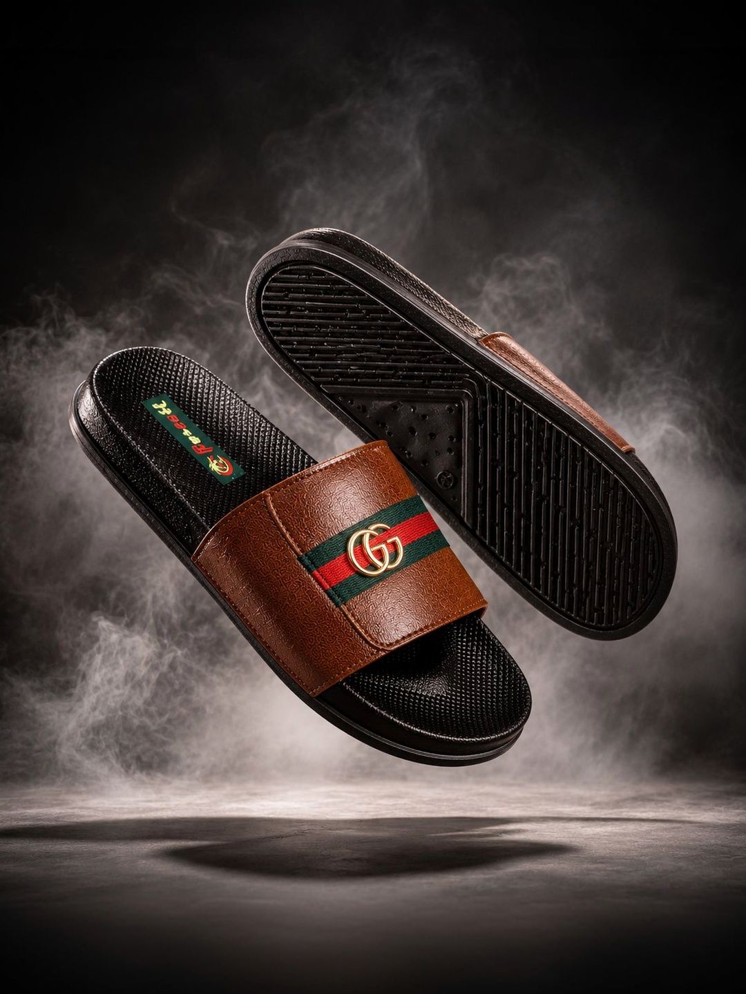 Forssil Men Striped Sliders
