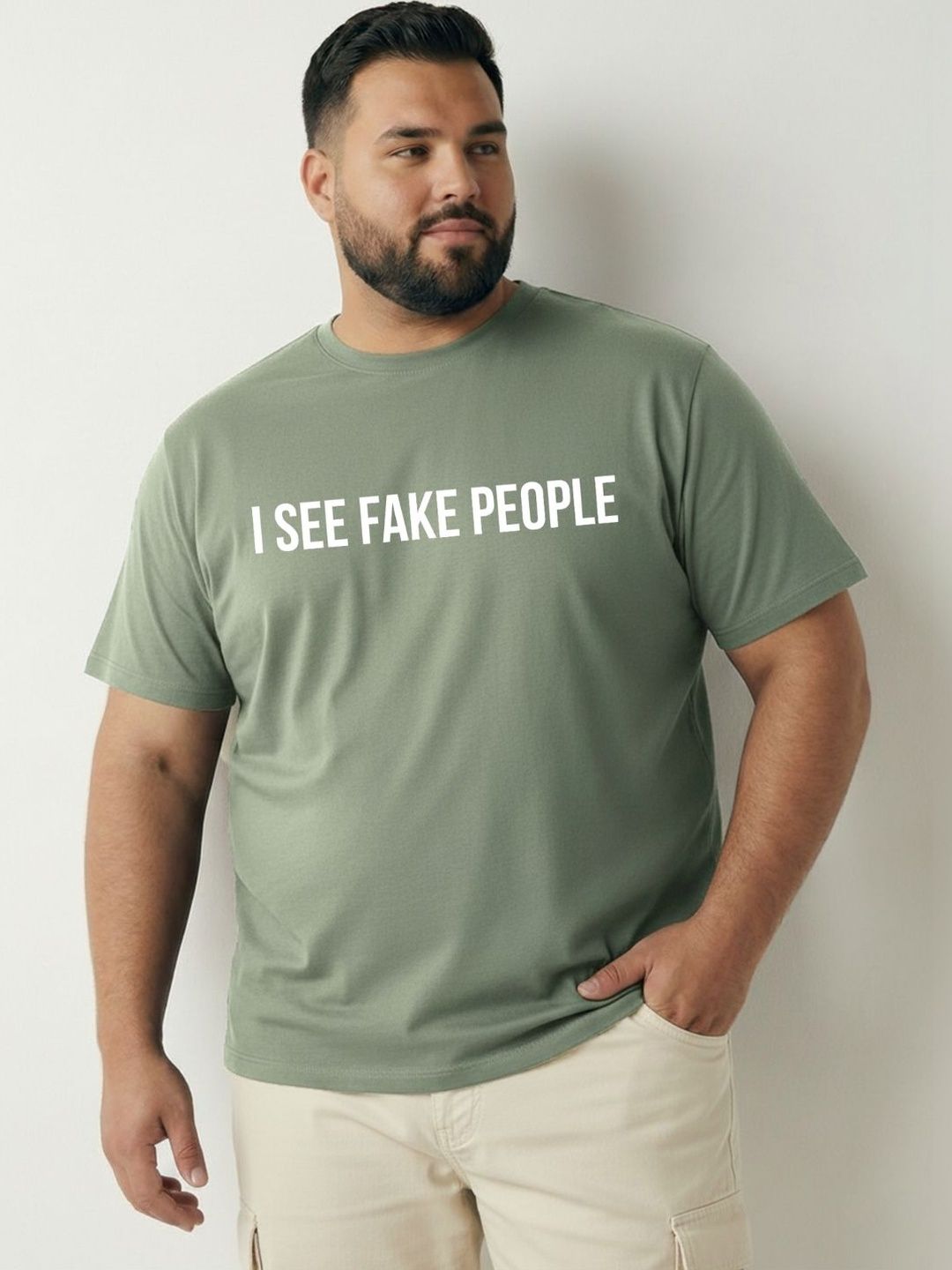 Toodle Plus Plus Size Men Typography Printed T-shirt