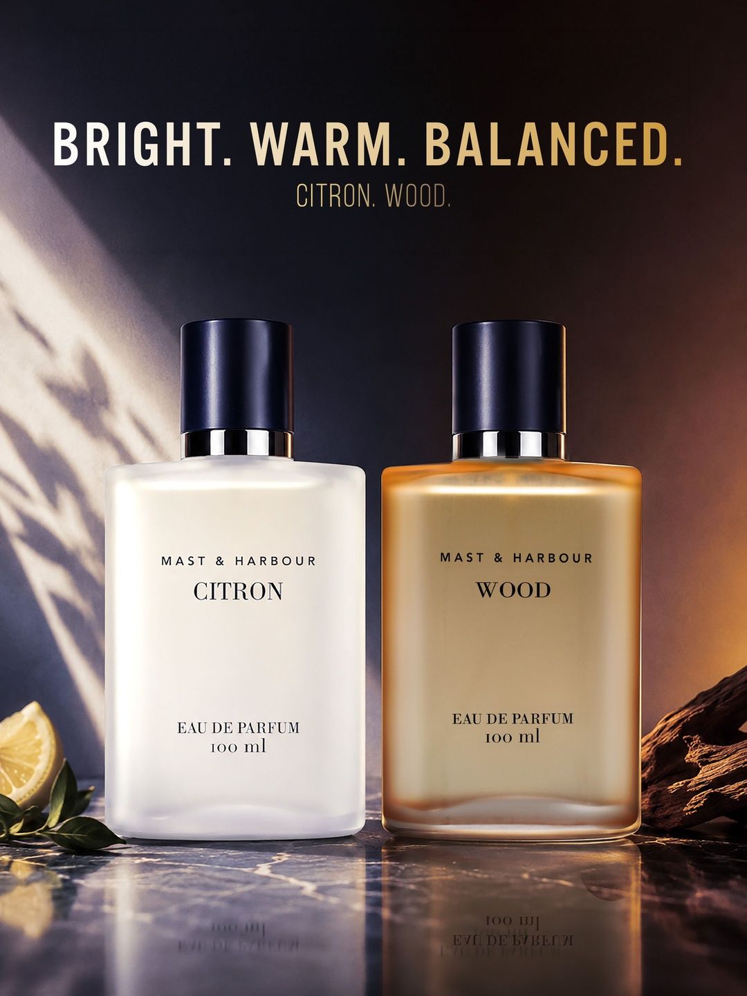 Mast & Harbour Men Citron & Woods Long Lasting Eau De Parfum - 100 ml