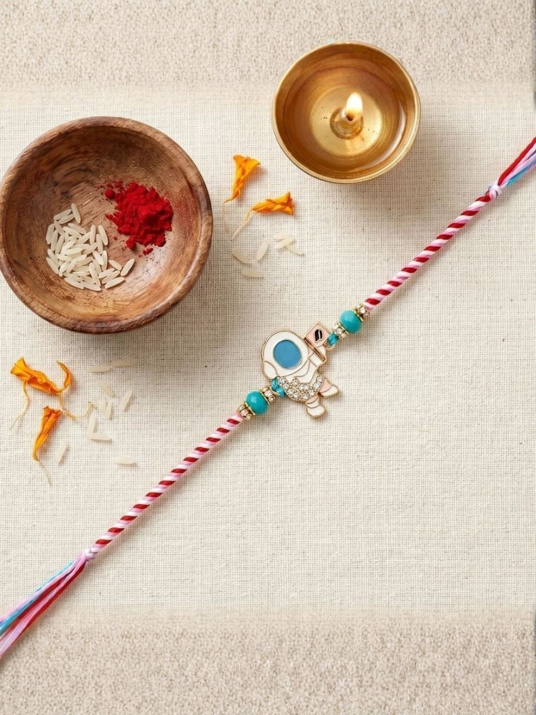 I Jewels Kids Cartoon Thread Rakhi With Roli Chawal & Rakshabandhan Card