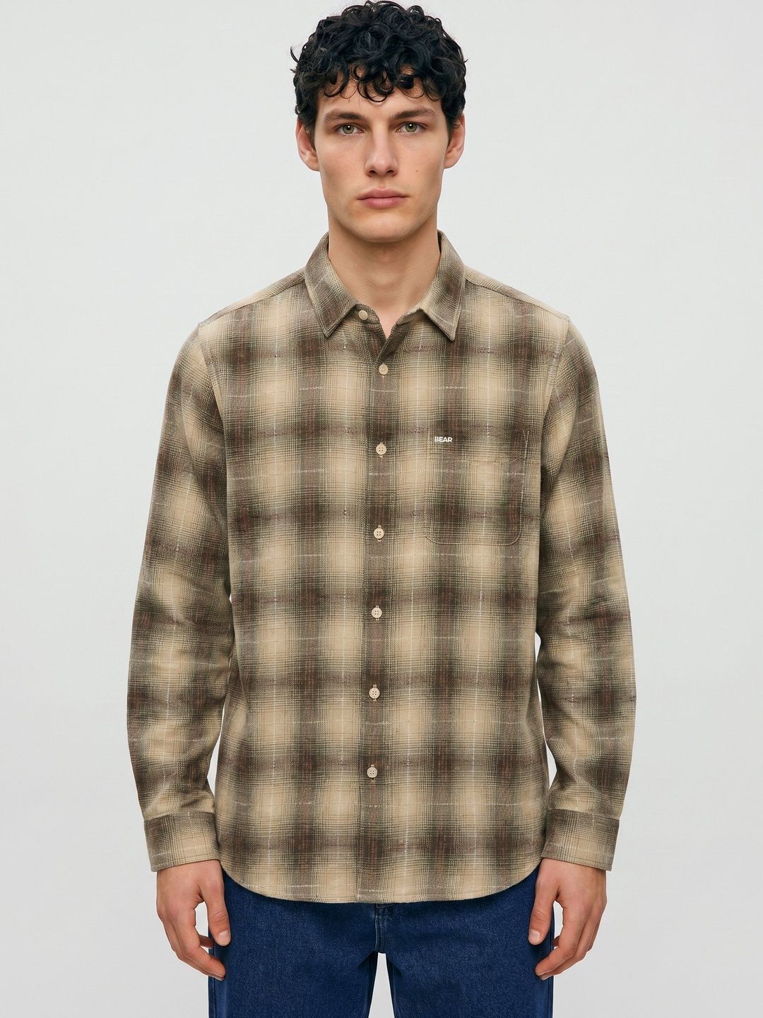 THE BEAR HOUSE Men Cotton Checked Regular Fit Casual Shirt