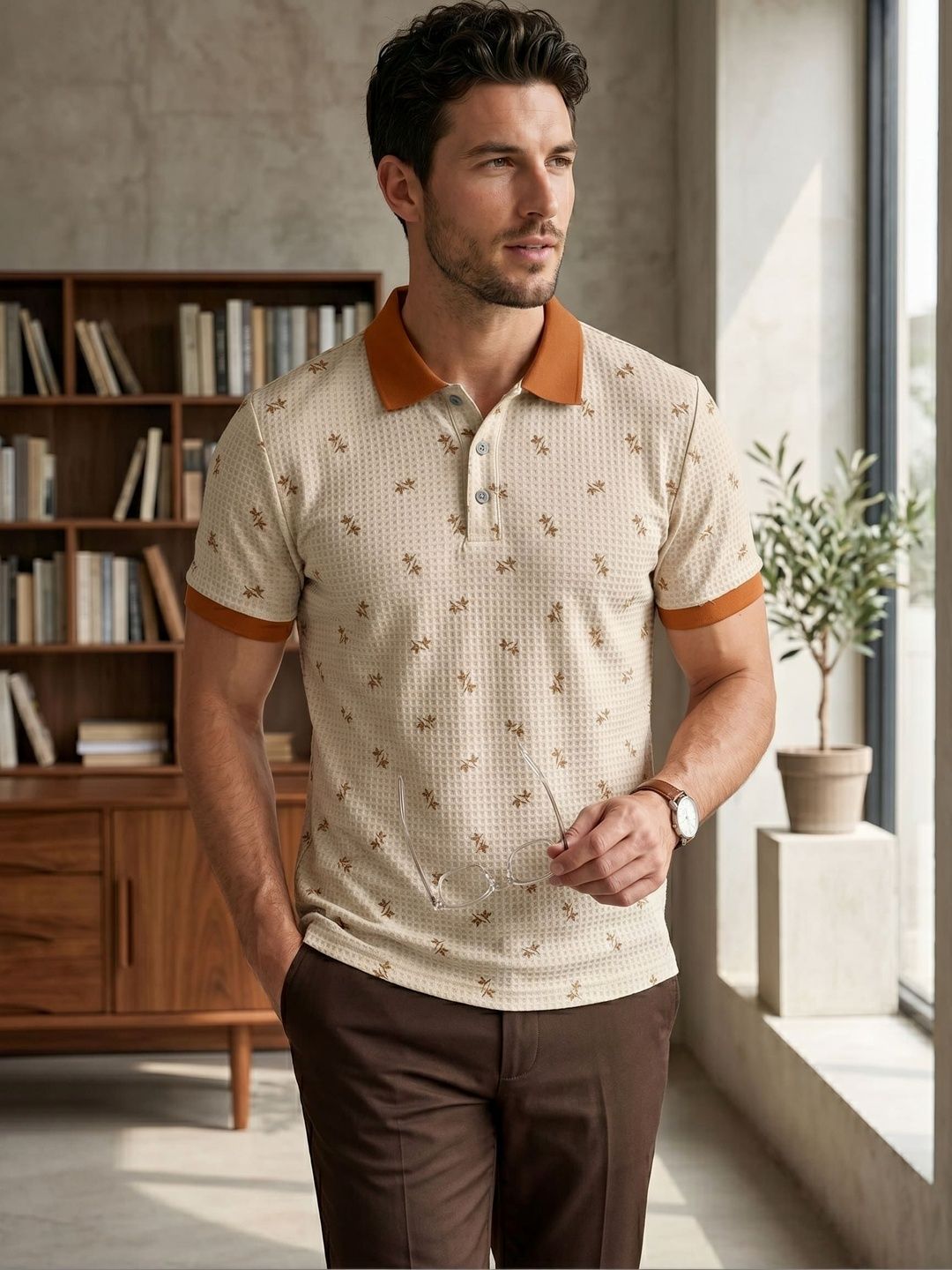 Tshirts Buddy Men Printed Polo Collar T-shirt