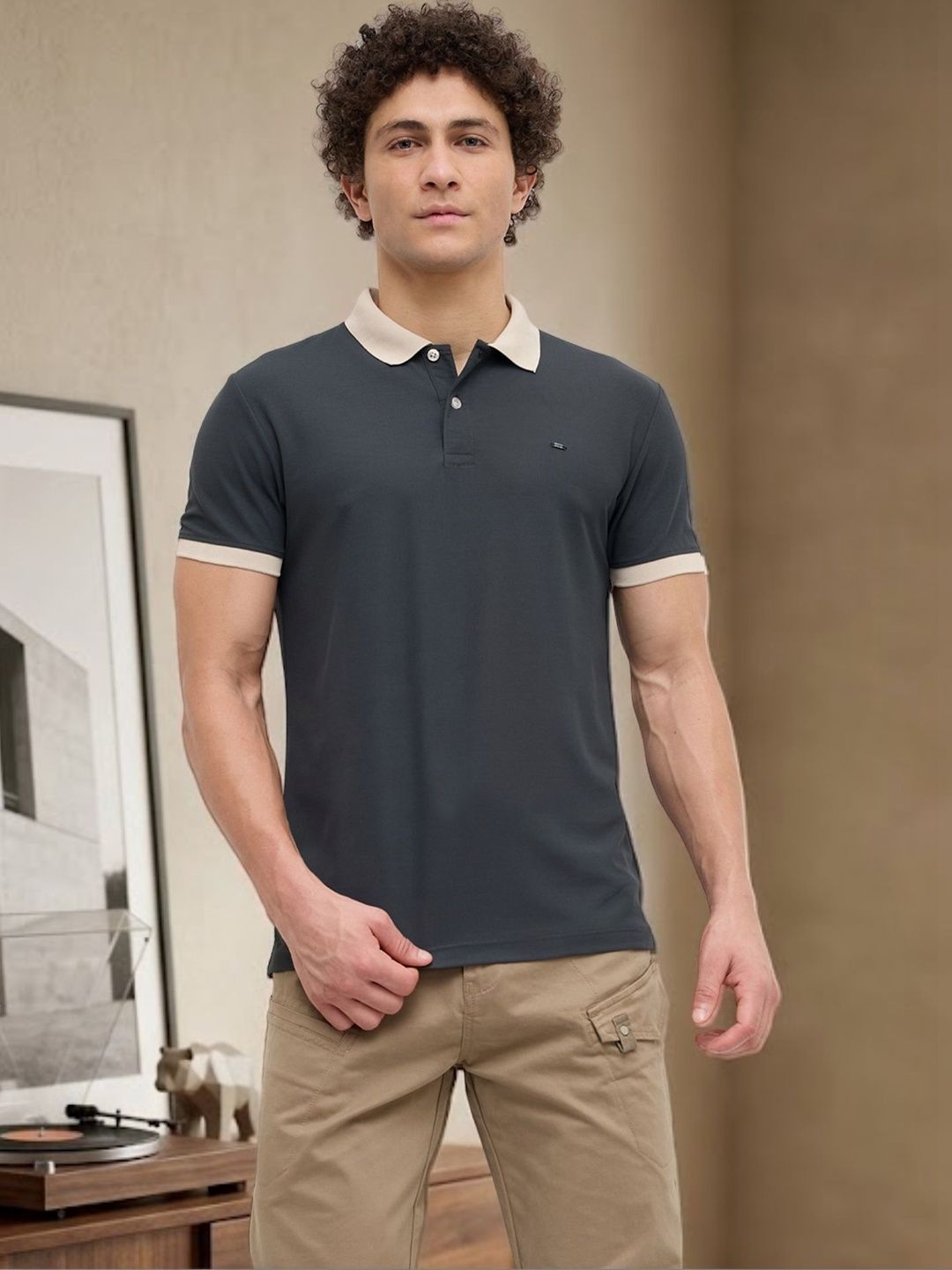 nostrum Polo Collar Short Sleeves Regular Fit Cotton T-shirt