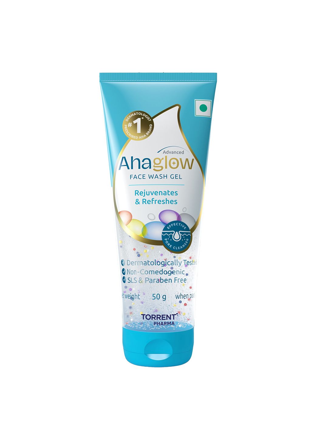 Ahaglow 1% Glycolic Acid Advanced Face Wash Gel - 50 g