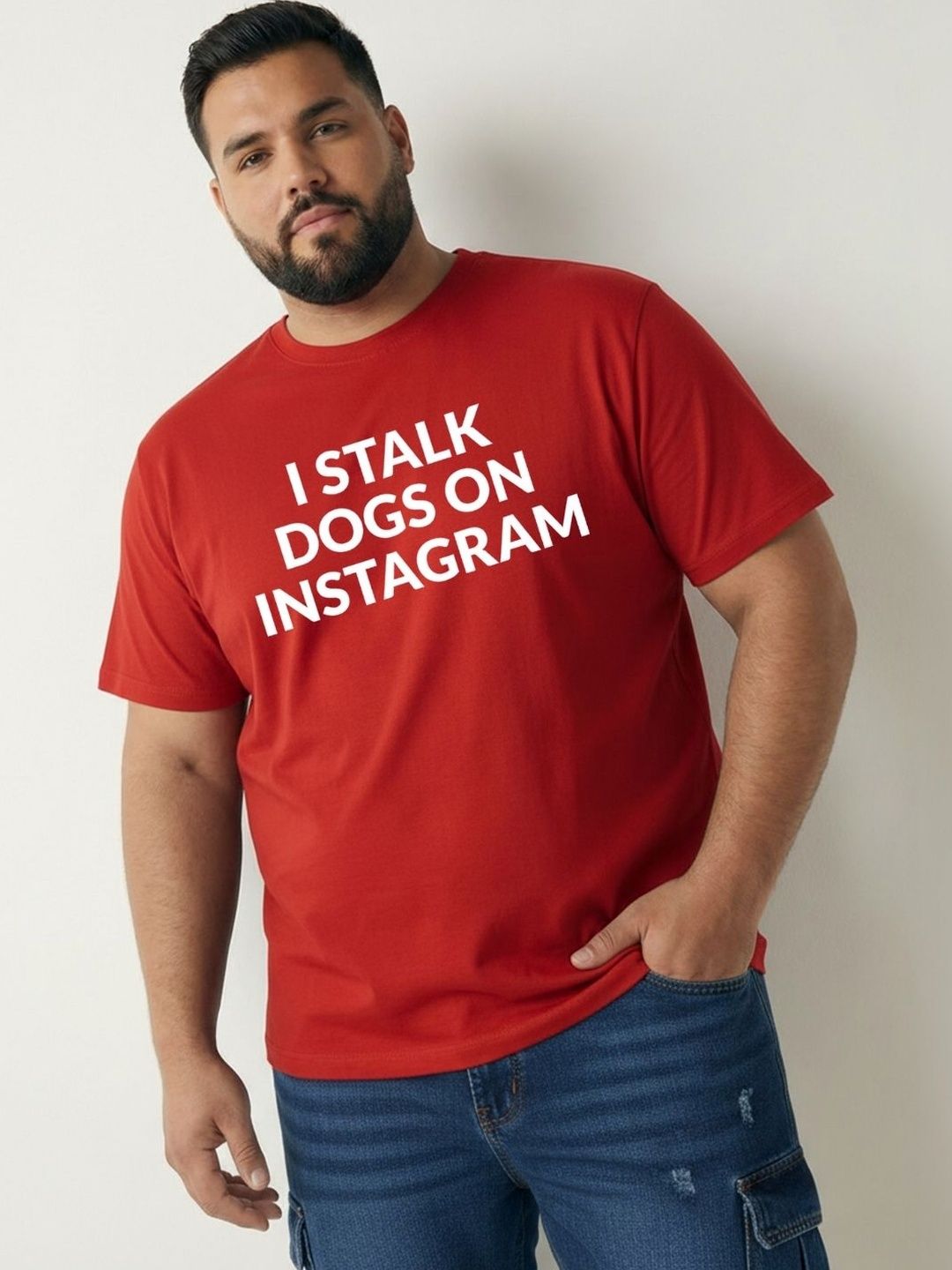 Toodle Plus Plus Size Men Typography Printed T-shirt
