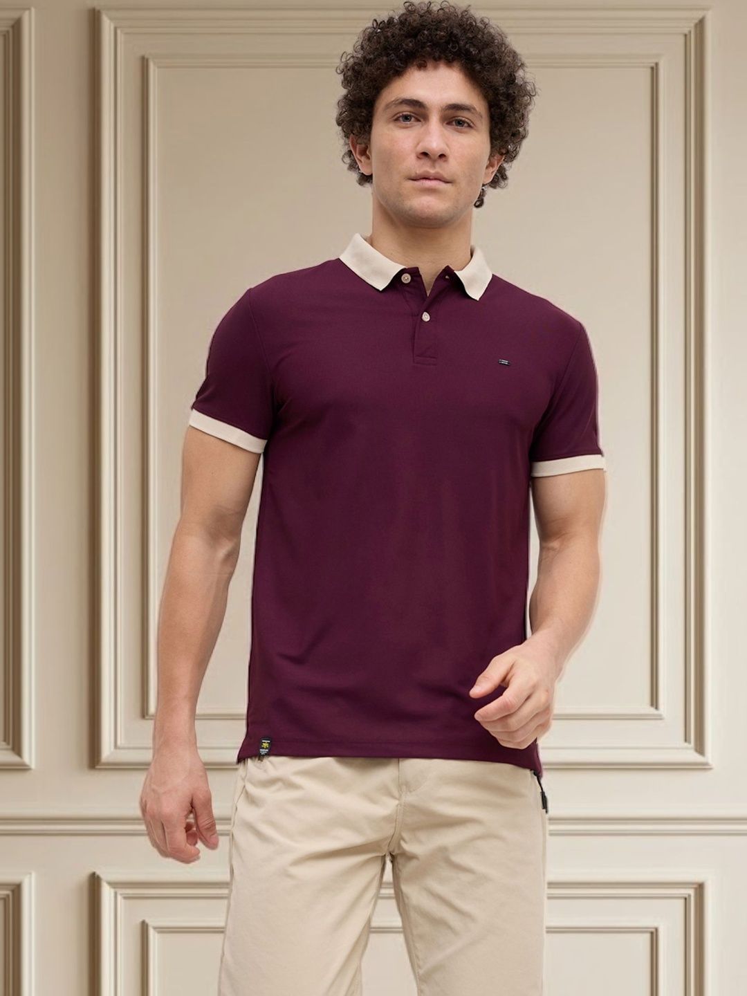 nostrum Polo Collar Short Sleeves Regular Fit Cotton T-shirt