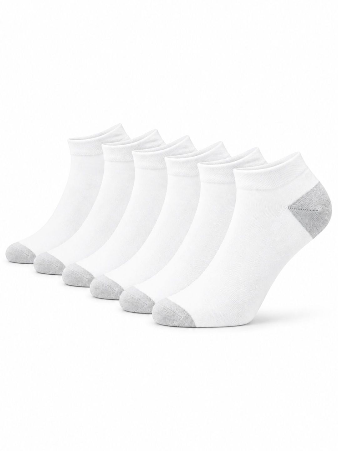 ZIBELL Men Pack of 6 Cotton Colourblocked Ankle Length Socks