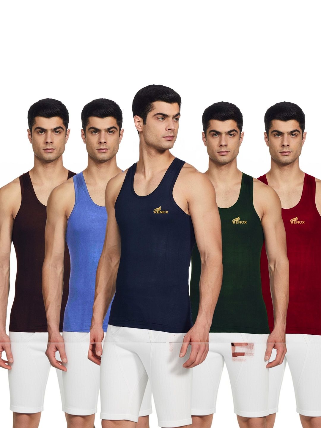 Renox Pack of 5 Cotton Undershirt