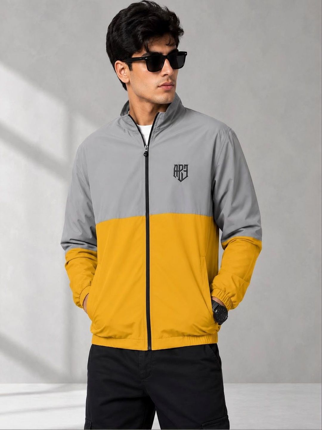 APSH.ECO Men Colourblocked Lightweight Woven Jacket
