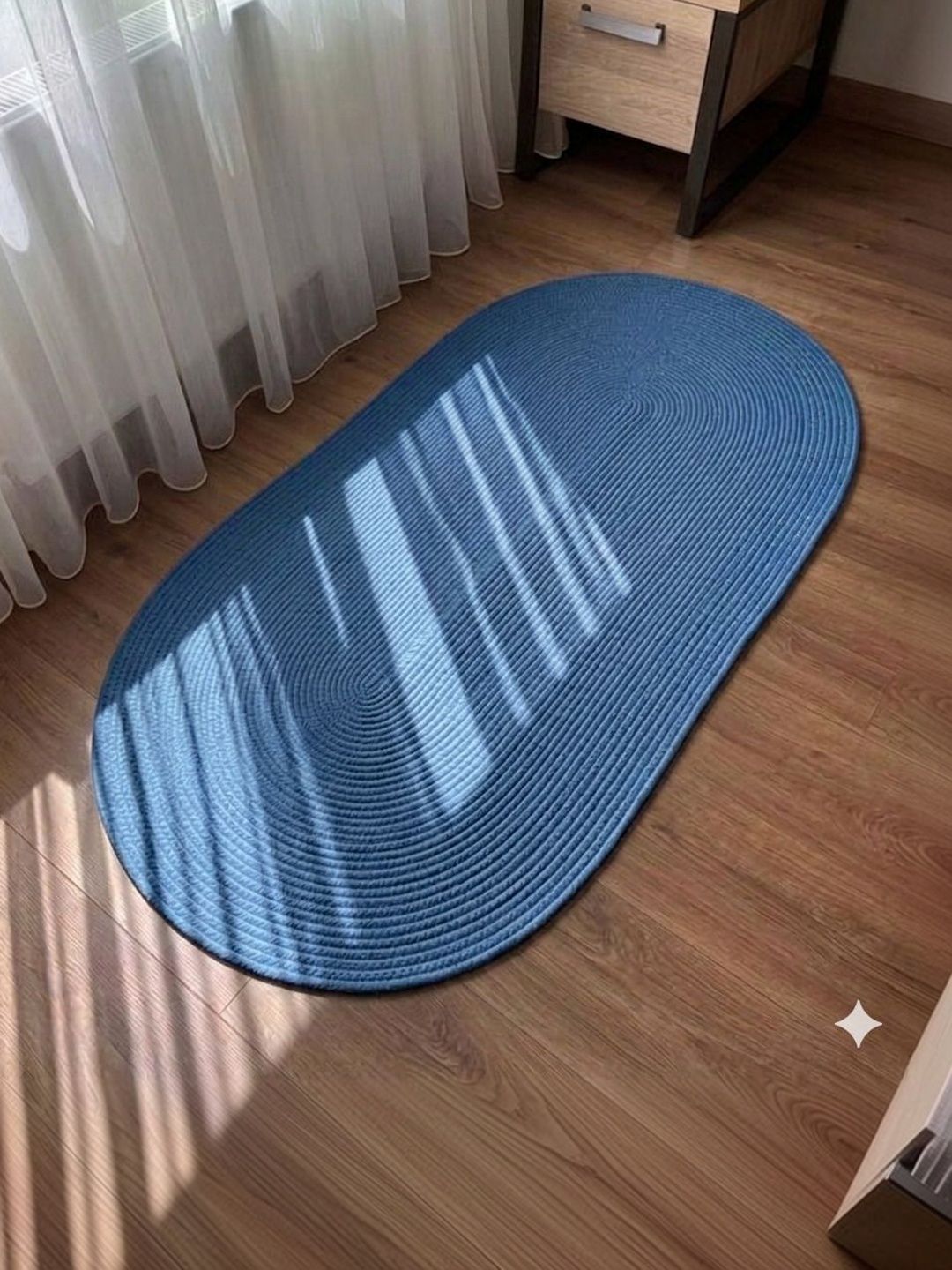 Siya Textiles Siya Textiles Blue Patterned Anti-Skid Doormats