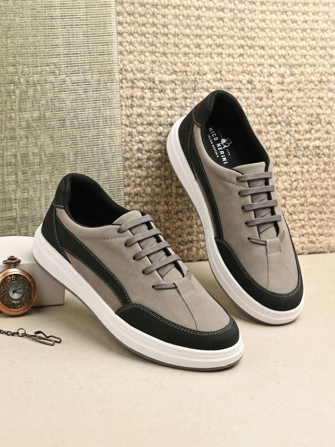 NICO NERINI Men Colourblocked Sneakers