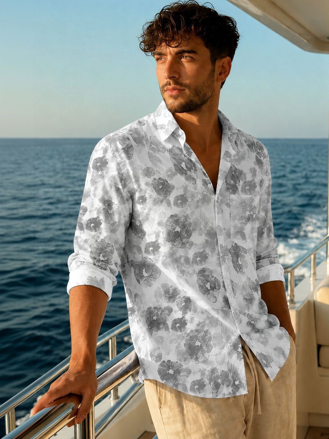 MODA RAPIDO X FITNESS EXCHANGE MODA RAPIDO X FITNESS EXCHANGE Men Standard Floral Printed Casual Shirt