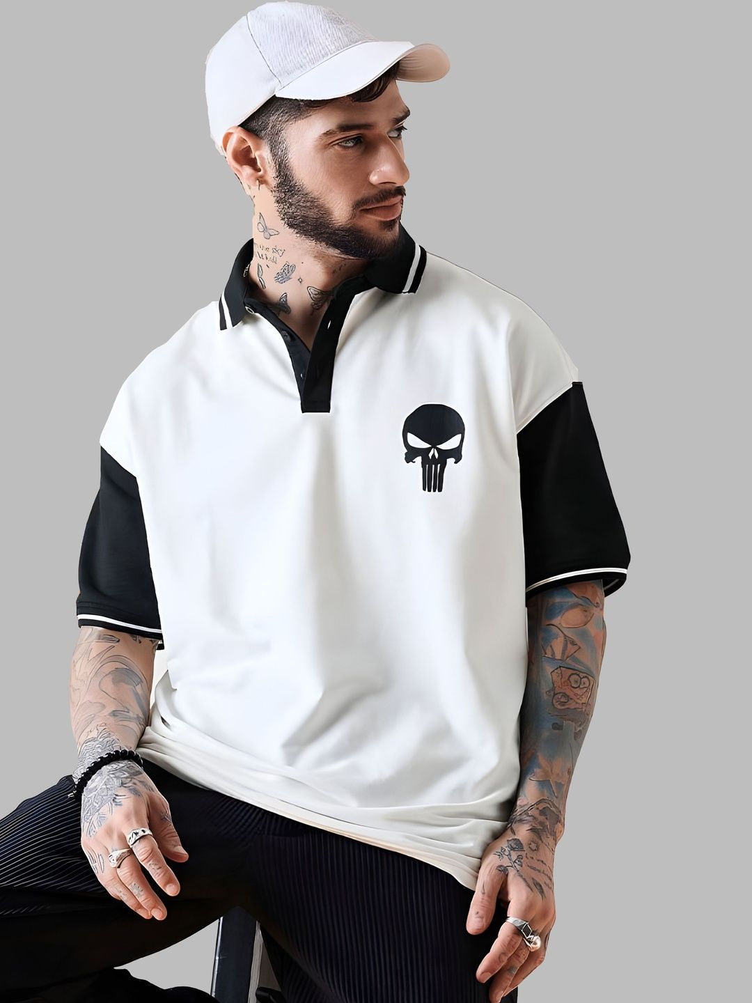 Pagalpan Men Colourblocked Polo Collar T-shirt