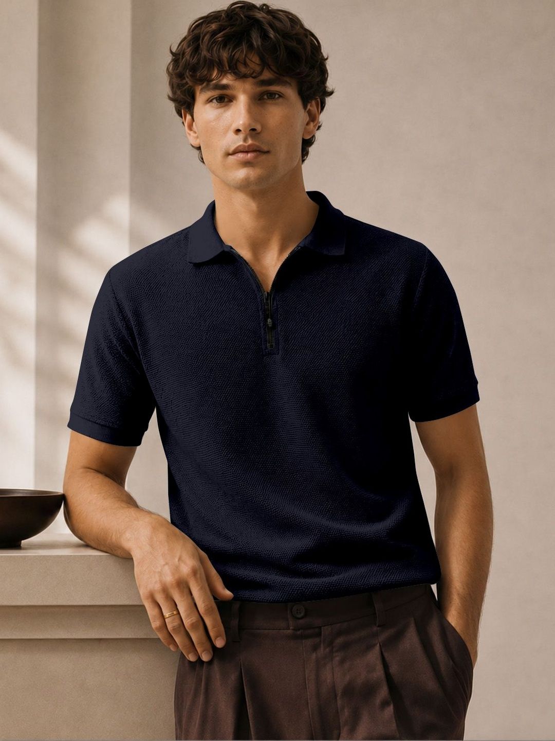 MODA RAPIDO X FITNESS EXCHANGE Men Polo Collar T-shirt