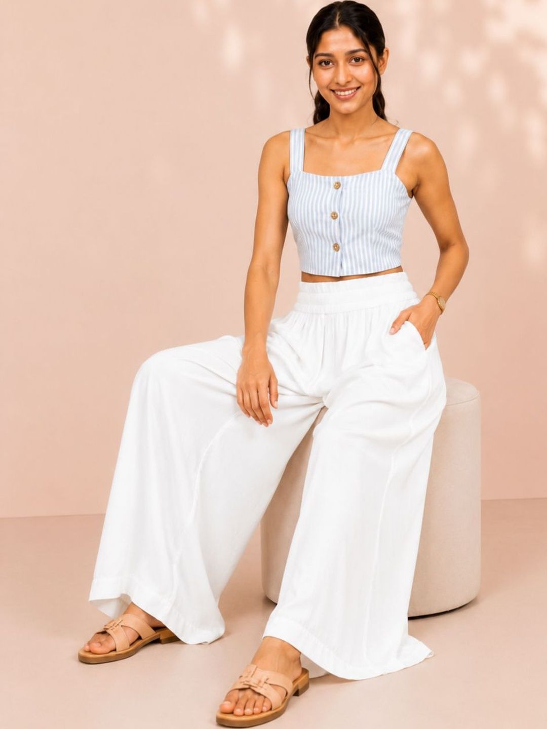 ZARISTAA Women Solid Palazzos