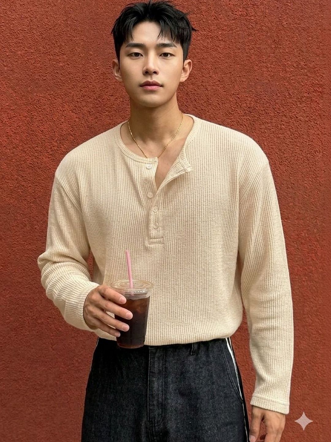 Netclick Men Henley Neck T-shirt