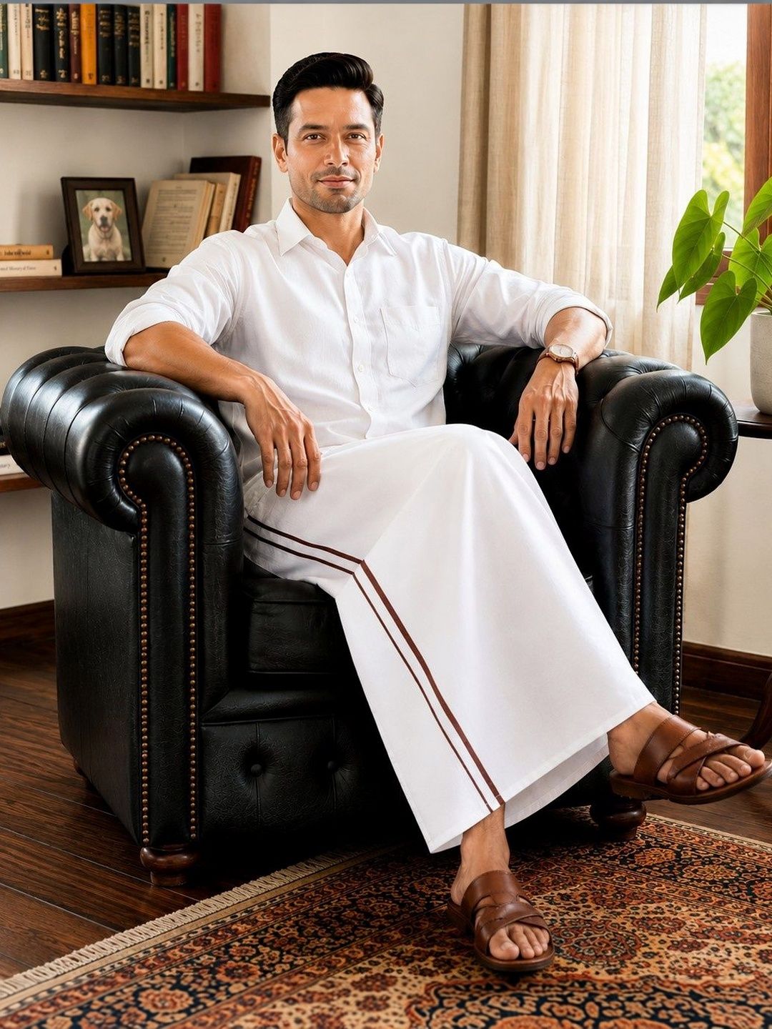 Sharan Elegance Men Cotton Blend Dhoti Dhotis