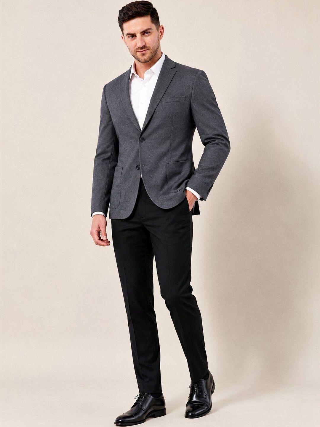 Integration Integration Notched Lapel Single-Breasted Casual Blazers