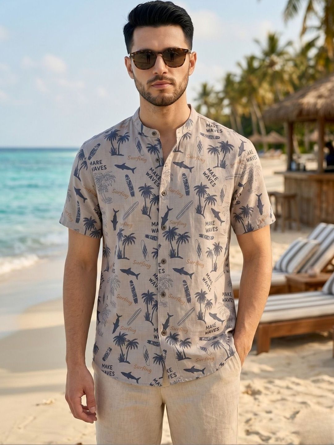 Dincharya Men Standard Printed Casual Shirt