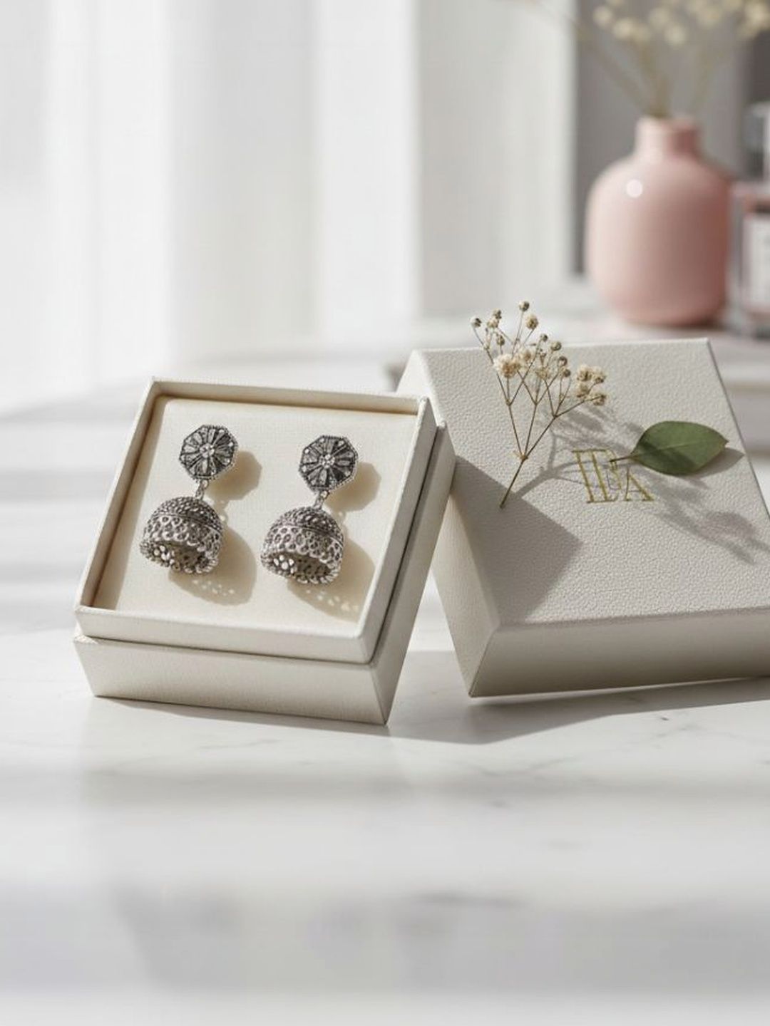 Bhumiesha Geometric Jhumkas Earrings