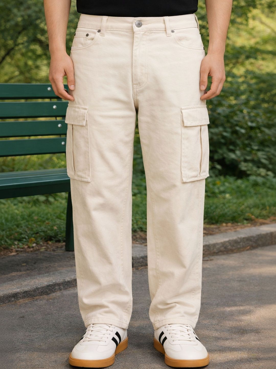W.T.F - Witnessing True Fashion Men Comfort Wide Leg Mid-Rise Jeans