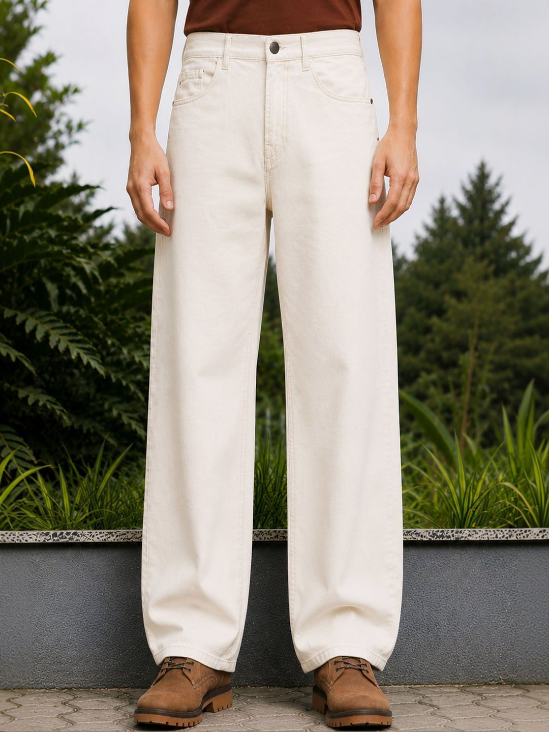 W.T.F - Witnessing True Fashion Men Comfort Straight Fit Mid-Rise Jeans