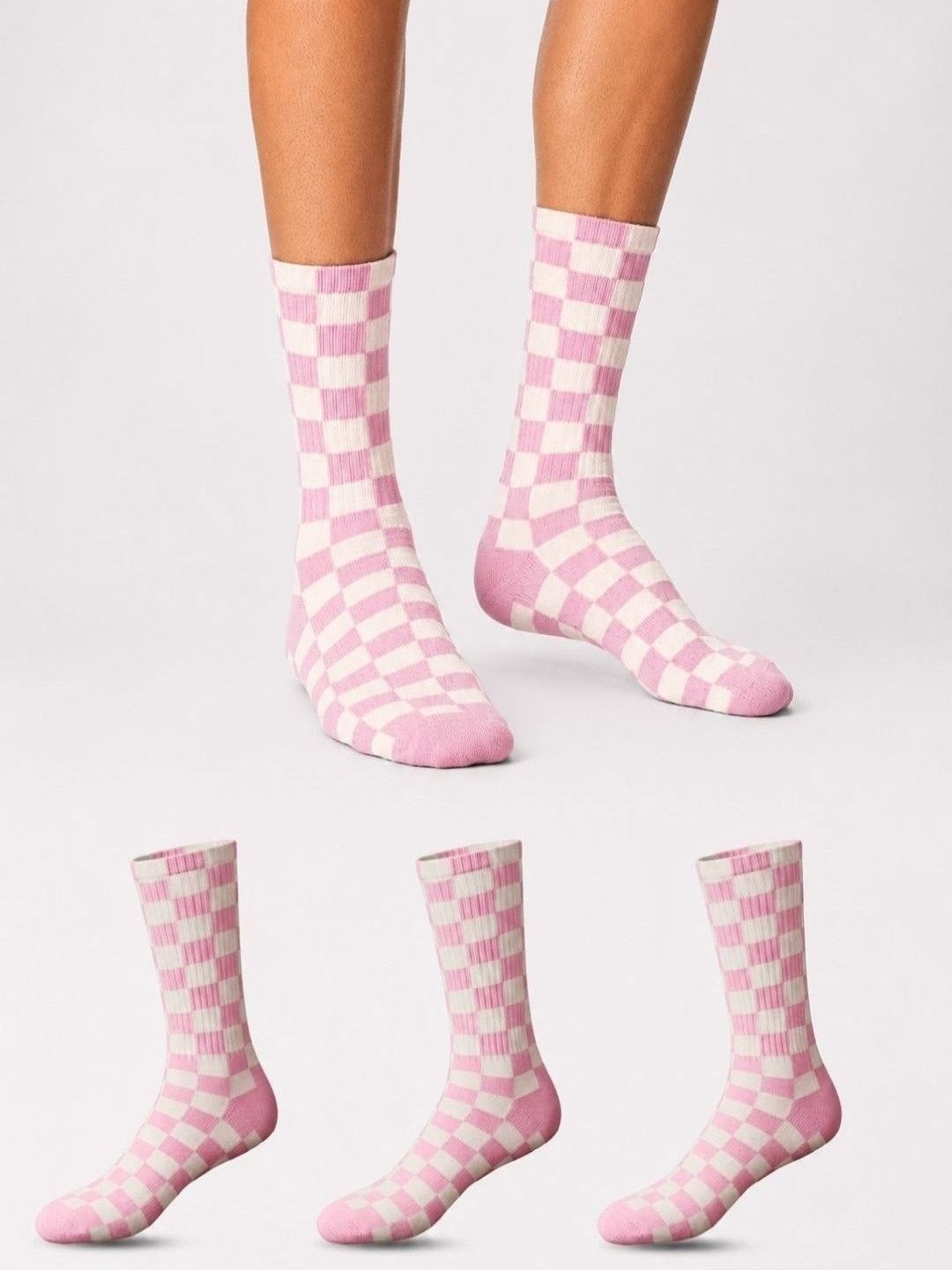 Sockscarving Men Pack of 3 Cotton Patterned Calf Length Socks