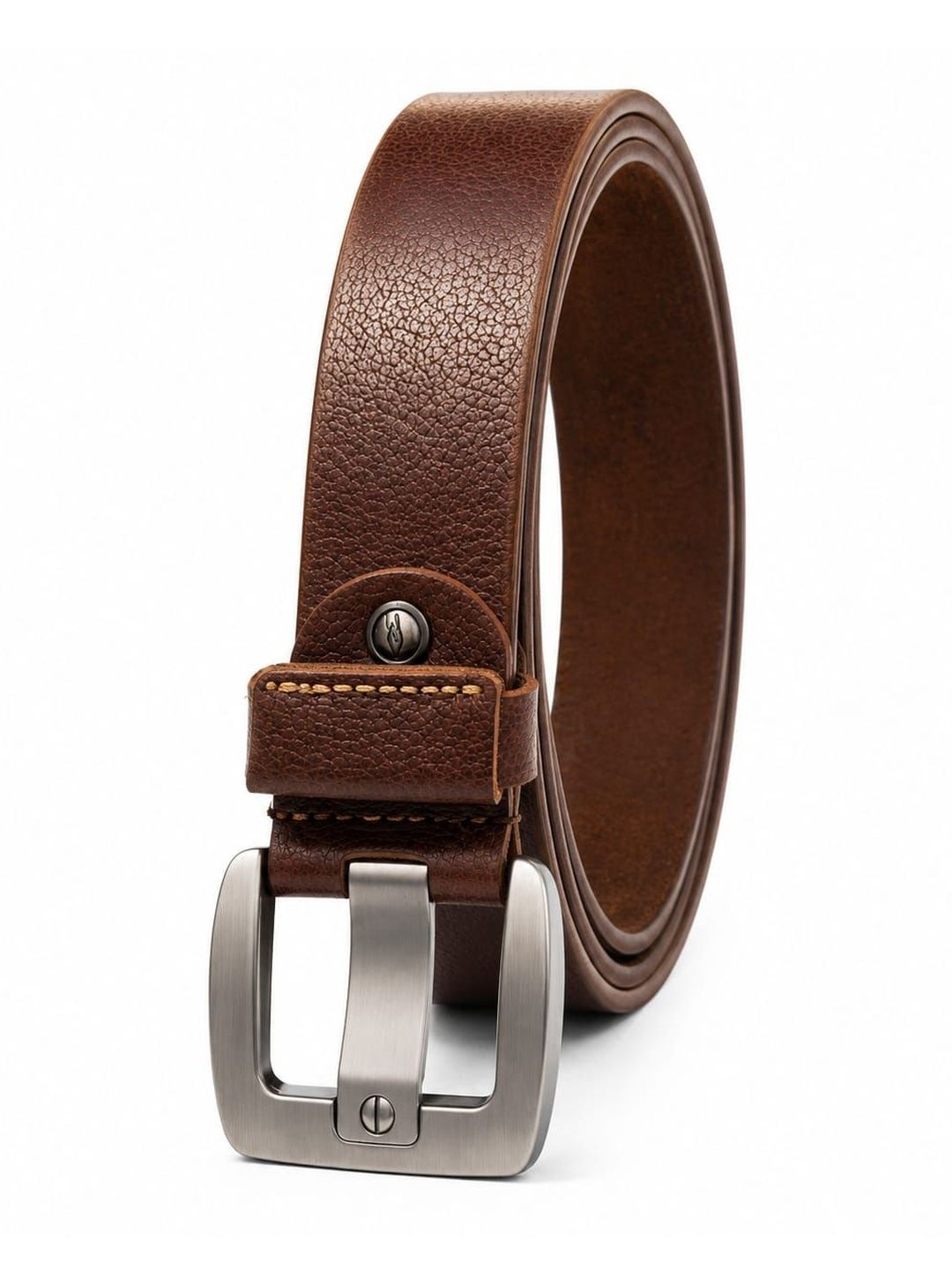 FALVIAN Men Textured Leather Belt
