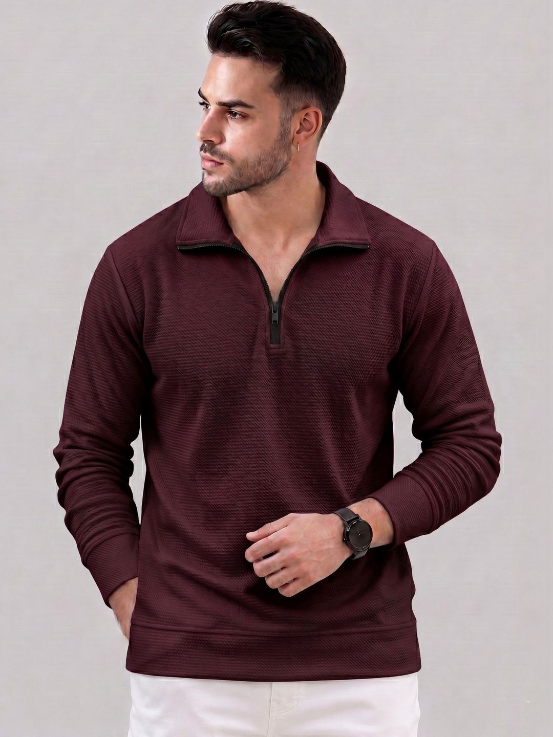 Mast & Harbour Men Polo Collar T-shirt