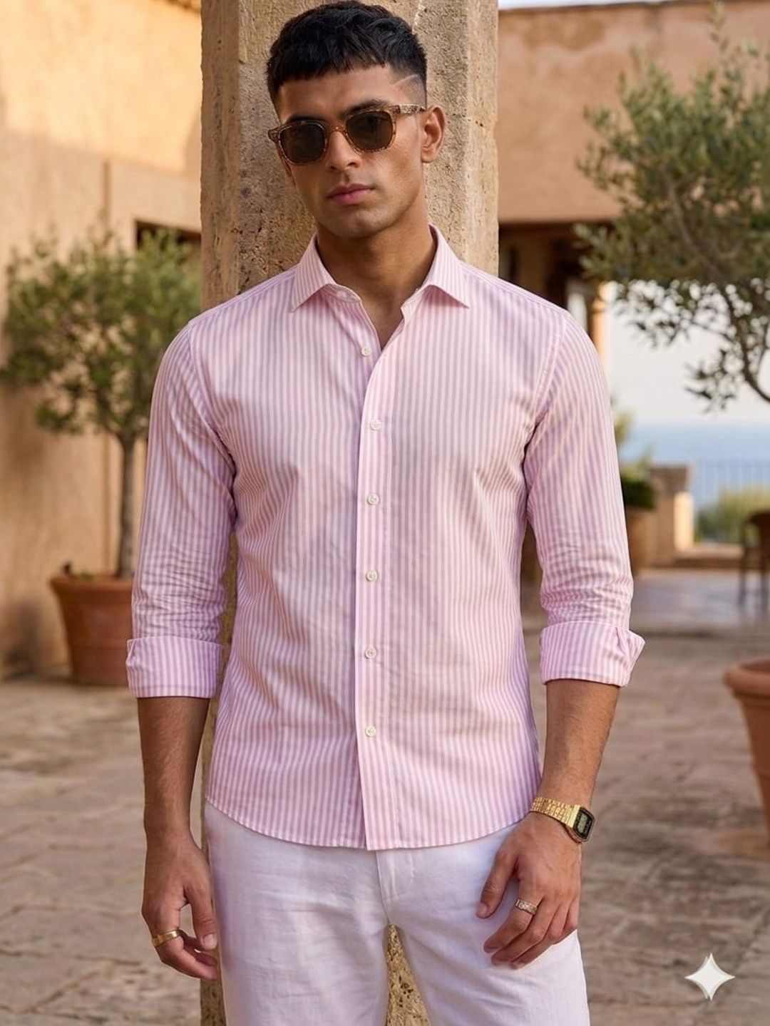 ONYX WEAR Men Striped Casual Shirt