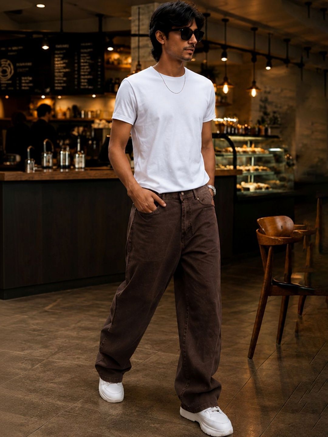 SZN Men Classic Regular Fit Mid-Rise Stretchable Jeans