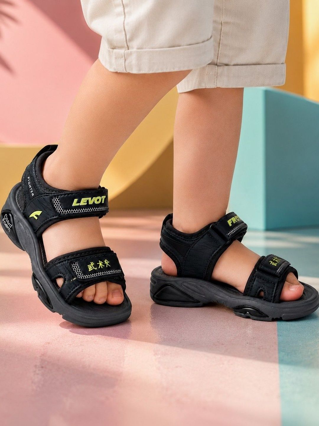 LEVOT LEVOT Kids Velcro Sports Sandals