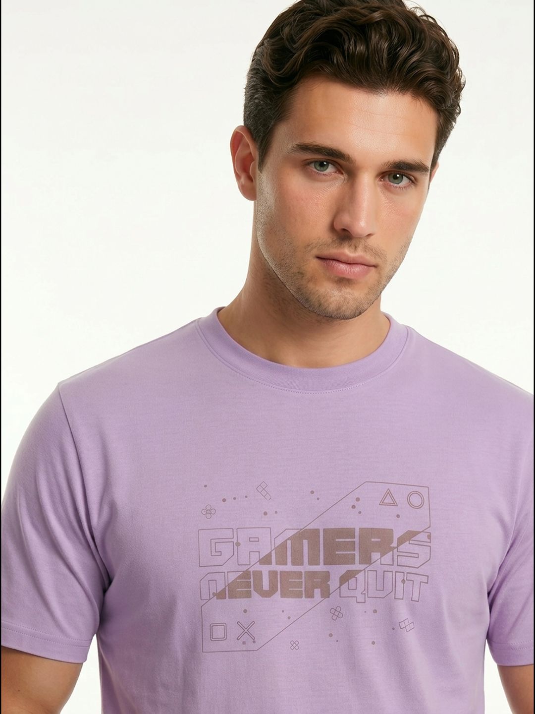 glitchez Typography Printed Pure Cotton T-shirt
