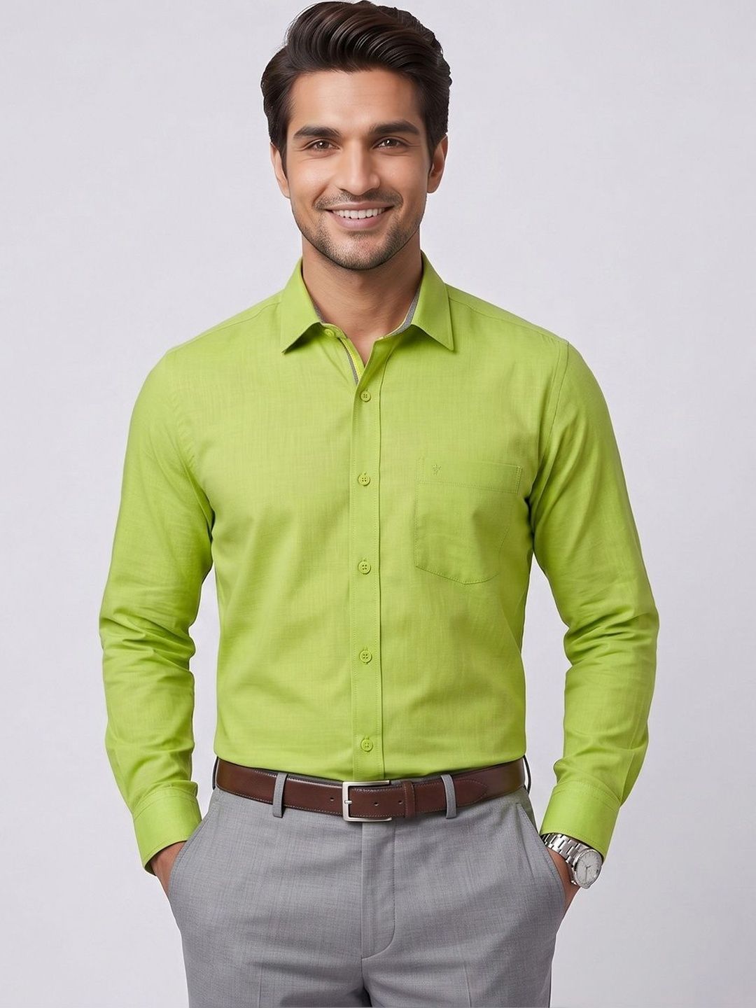 Ramraj Men Comfort Slim Fit Formal Shirt