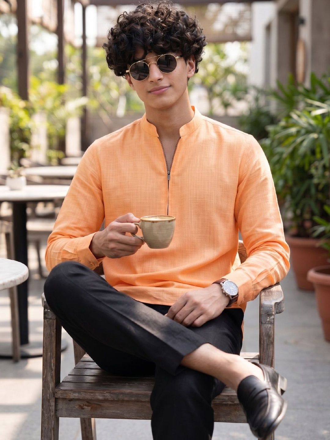 RAY LIGHT Men Kurta