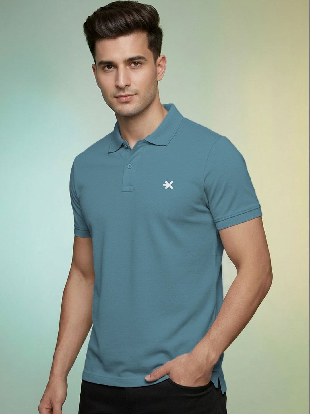 HRX by Hrithik Roshan Men Brand Logo Polo Collar T-shirt