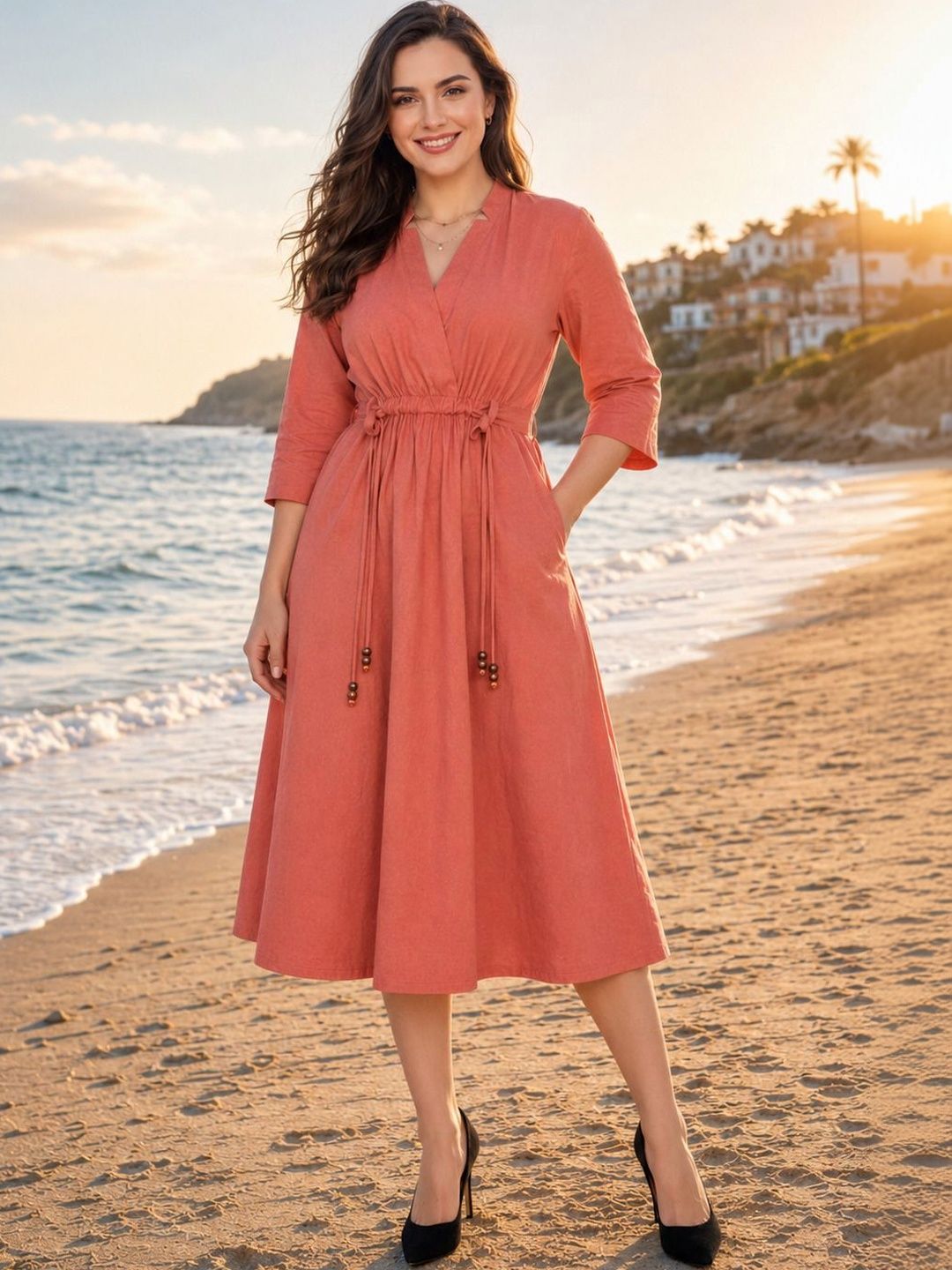 DSK STUDIO A-Line Midi Dress
