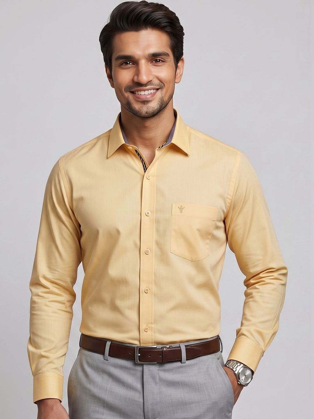 Ramraj Men Comfort Slim Fit Formal Shirt