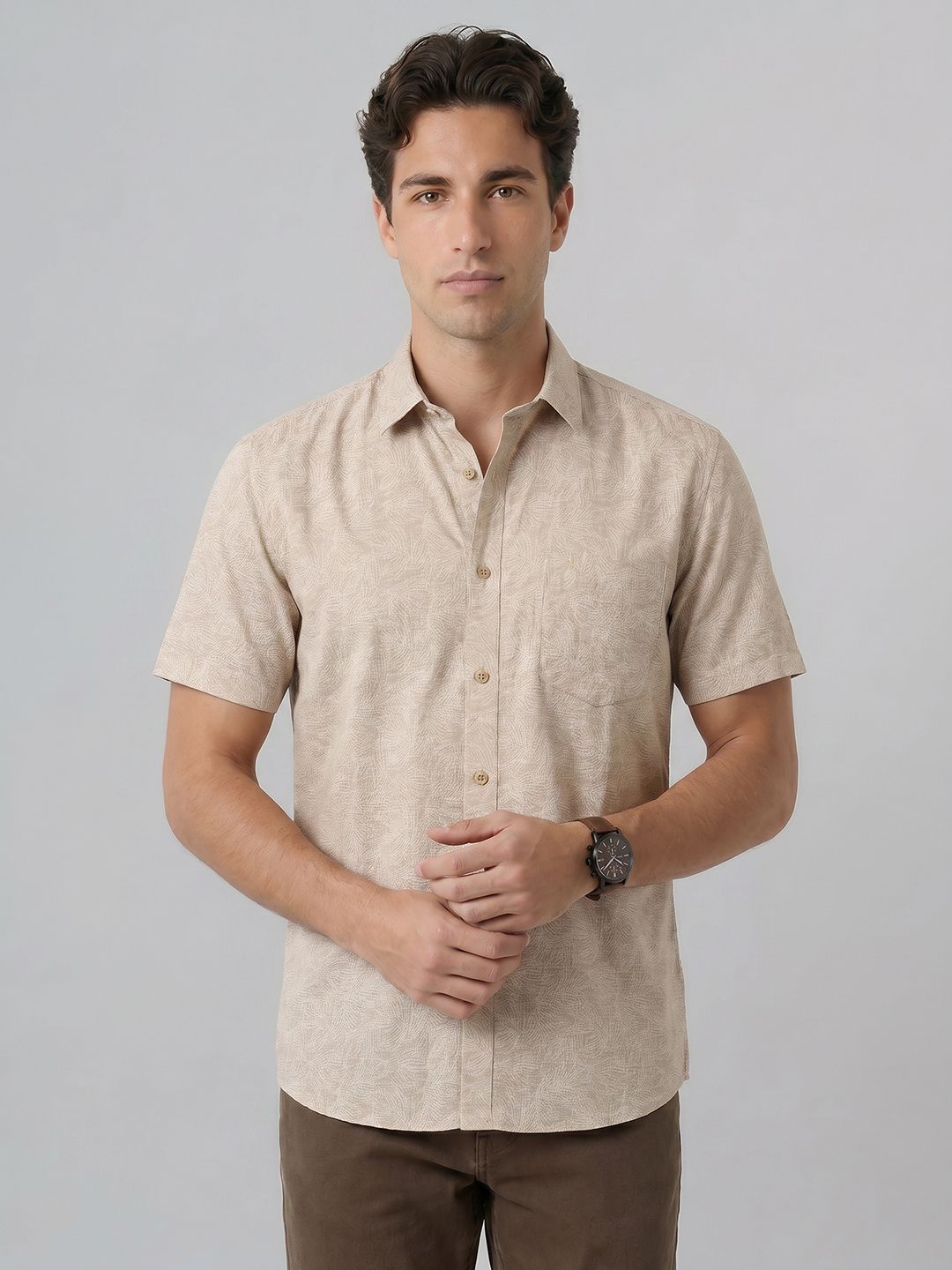Indian Terrain Indian Terrain Slim Fit Abstract Printed Casual Shirt