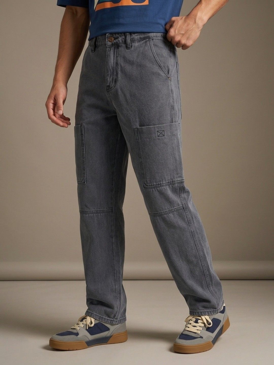 glitchez Men Straight Fit Mid-Rise Stretchable Jeans