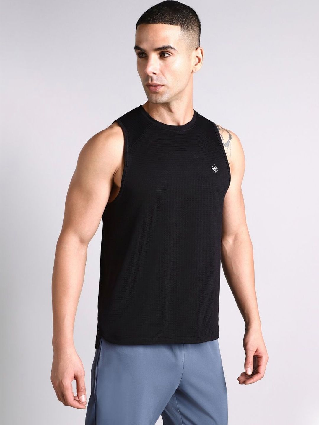 CULT Men's Black Everyday Runner's Tank
