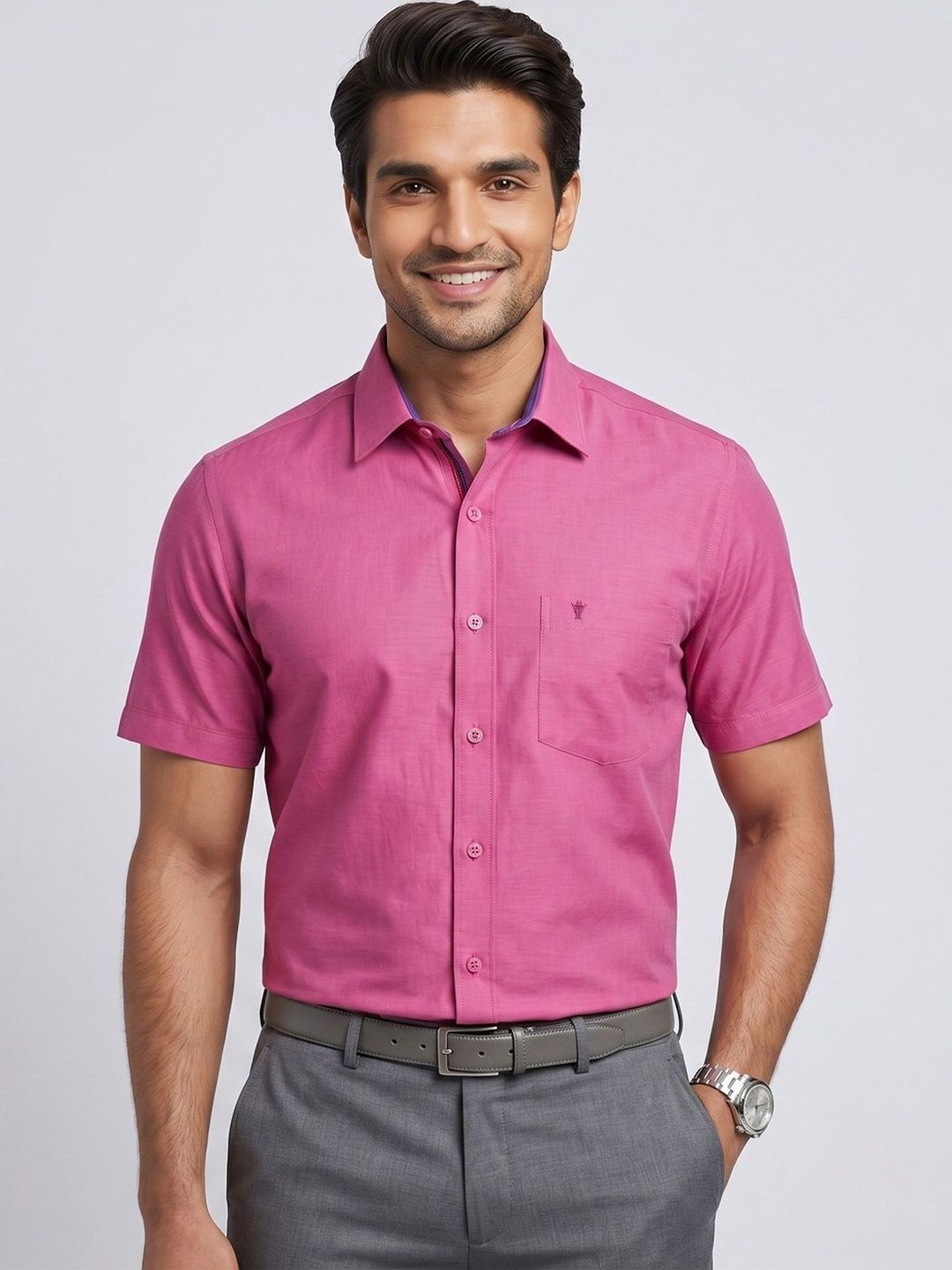 Ramraj Men Comfort Slim Fit Casual Shirt