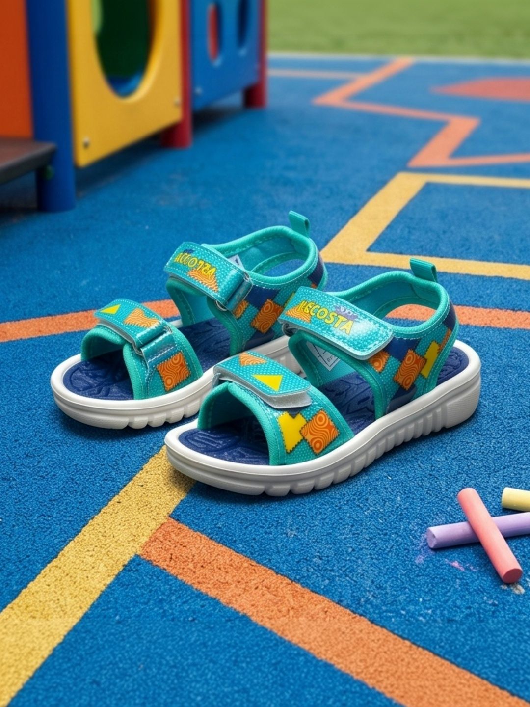 Green Comfort Boys Leather Sandals