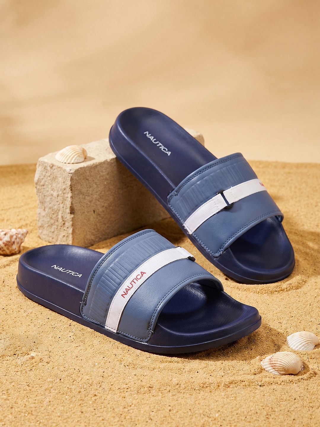 ＴＫ☆ ☆ＭＨ Buy Nautica Men Blue Colourblocked Flip Flops - Flip Flops for Men
