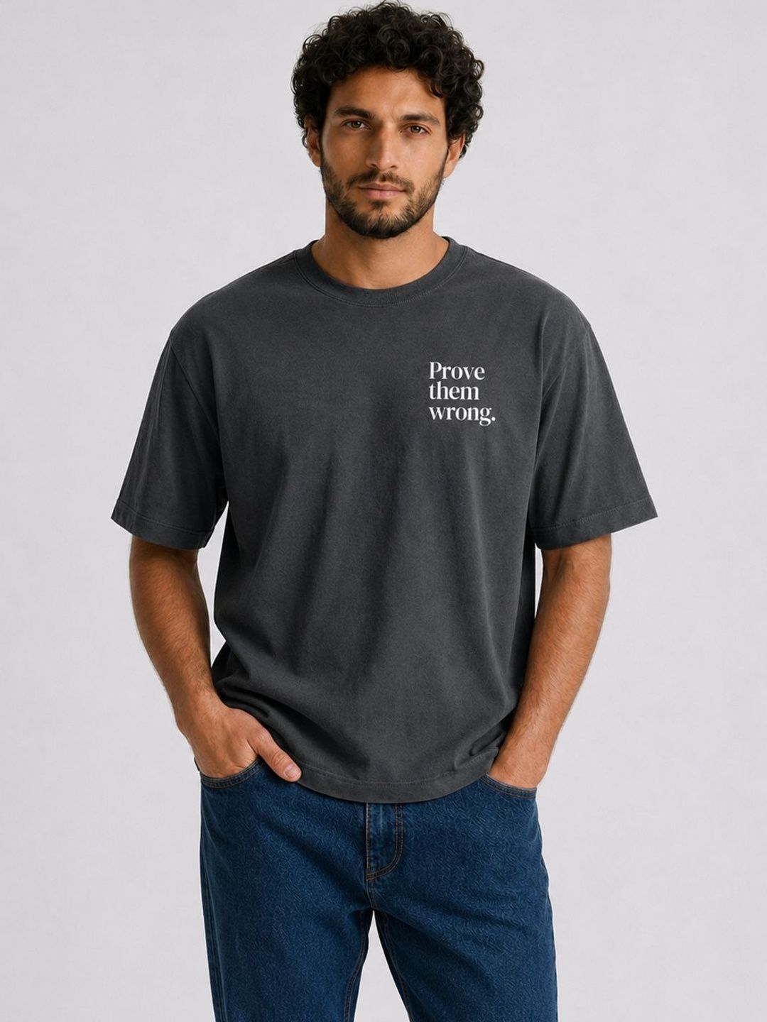 HERE&NOW Men Typography Printed T-shirt