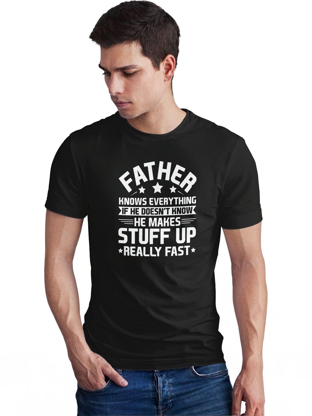 Seekbuylove Men Typography Printed Bio Finish T-shirt