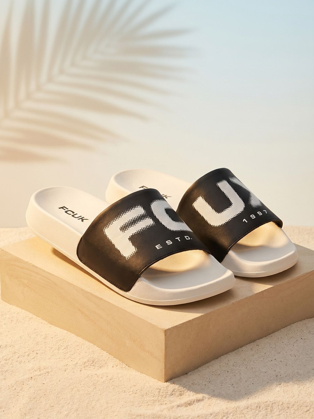 FCUK Men Printed Sliders